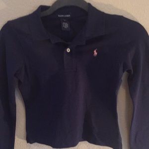 Ralph Lauren navy top for girls. New, no tags. M